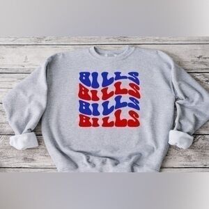 Bills Wavy Crewneck - Gray